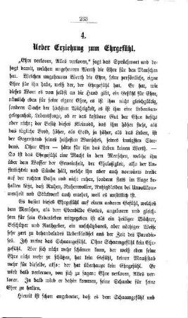 Ueber Erziehung zum Ehrgefühl