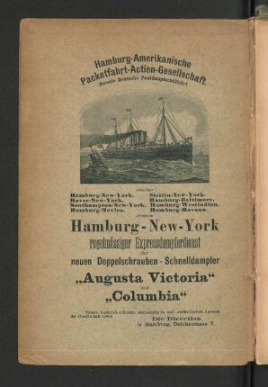 Hamburg-Amerikanische Packetfahrt-Actien-Gesellschaft.