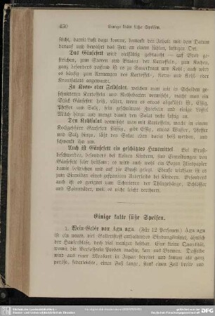 Einige kalte süße Speisen