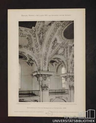 17. Stuckverzierung im Chor der Schlosskirche zu Friedrichshafen, 1698.