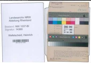 Entnazifizierung Heinrich Wefelscheid , geb. 28.08.1888 (Studiendirektor)