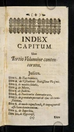 0f-0k, Index Capitum Hoc Tertio Volumine contentorum.