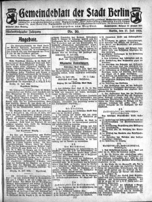 1924,30: Nr. 30, 27. Juli 1924