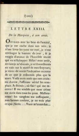 Lettre XXIII.