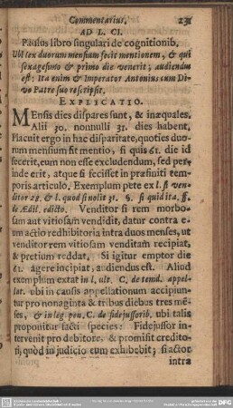 Ad L.CI. Paulus libro singulari de cognitionib.