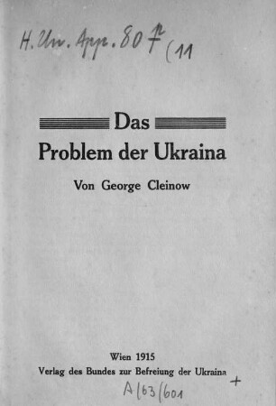 Das Problem der Ukraina