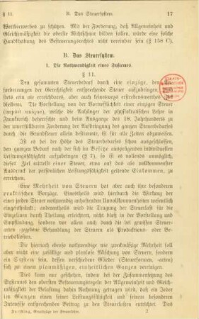 B. Das Steuersystem