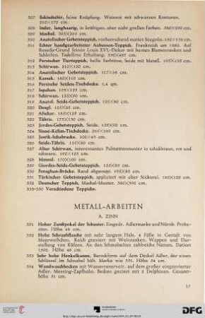 Metallarbeiten (Nr. 351-399)