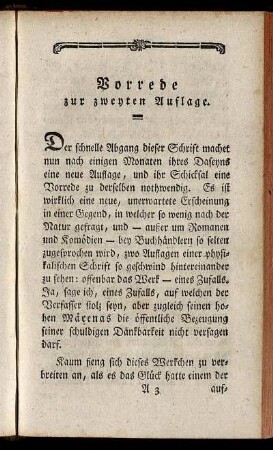 Vorrede zur zweyten Auflage.