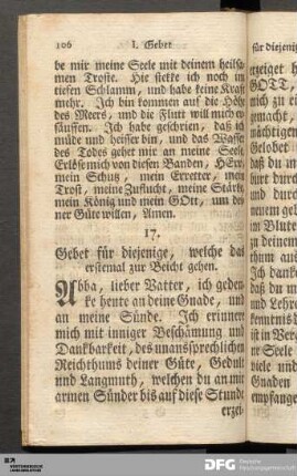 Gebet für diejenige, welche das erstemal zur Beicht gehen.