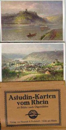 Leporello mit 20 Ansichten vom Rhein