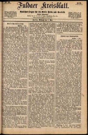 Ausgabe vom Mittwoch, den 03. Mai 1876.