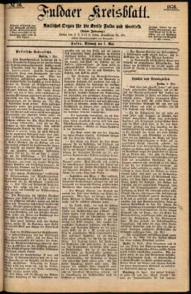 Ausgabe vom Mittwoch, den 03. Mai 1876.
