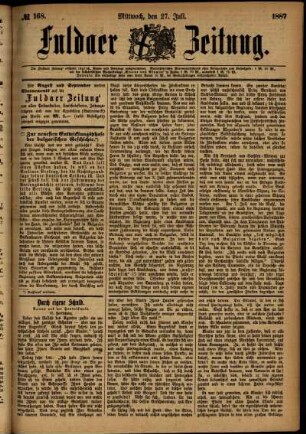 Ausgabe vom Mittwoch, den 27. Juli 1887.