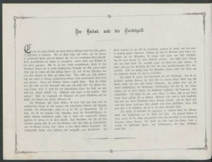 Text: Der Kukuk und die Nachtigall.
