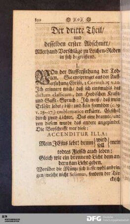 I. VOn der Aufferstehung der Todten.