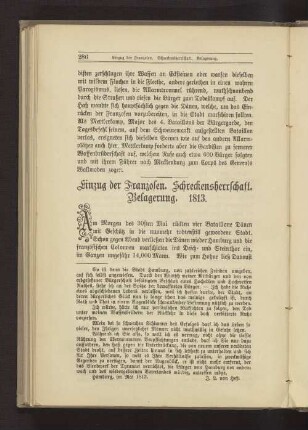 Einzug der Franzosen. Schreckensherrschaft. Belagerung. 1813.