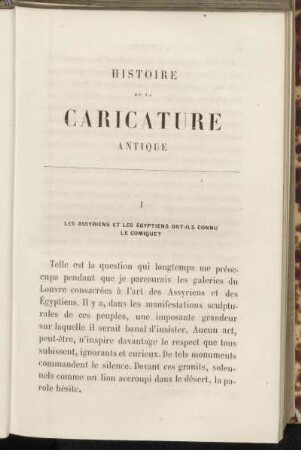 I Les Assyriens et les Égytiens ont-ils connu le comique?