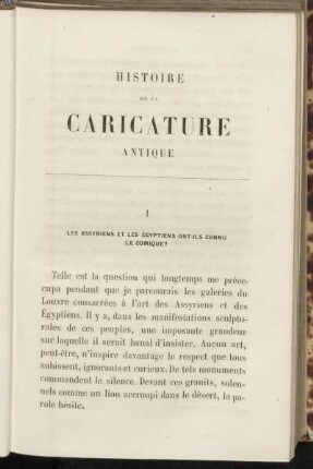 I Les Assyriens et les Égytiens ont-ils connu le comique?