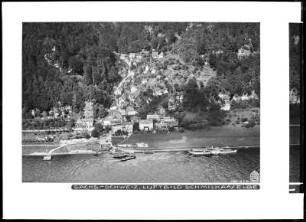 Sächsische Schweiz, Schmilka an der Elbe, Luftbild