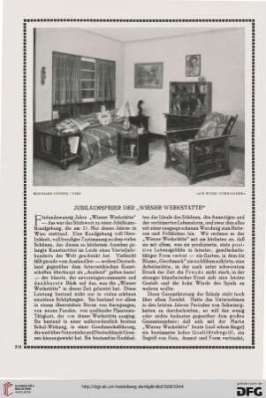 Jubiläumsfeier der "Wiener Werkstätte"