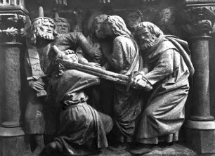 Brüstungsrelief: Gefangennahme Christi