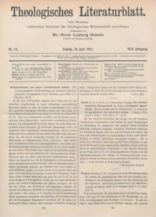 194-195 [Rezension] Weinel, Heinrich, Die Bergpredigt