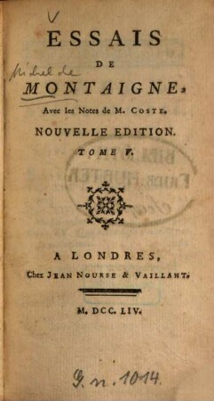 Essais de Montaigne, 5