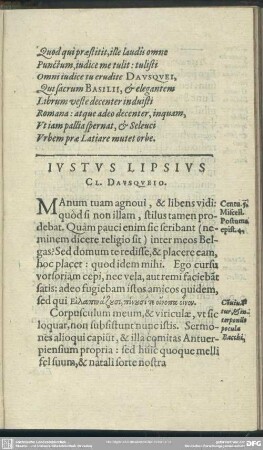 Iustus Lipsius Cl. Dausqueio