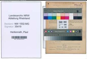 Entnazifizierung Paul Herkenrath , geb. 05.05.1906 (Koch)