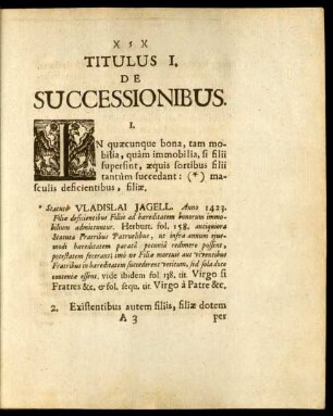 Titulus I. De Successionibus