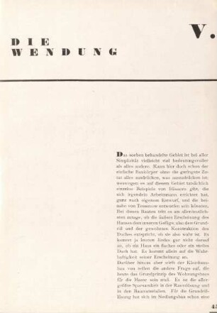 V. Die Wendung