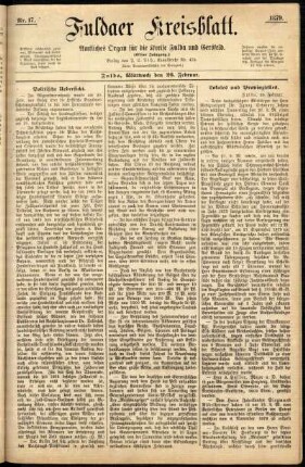 Ausgabe vom Mittwoch, den 26. Februar 1879.