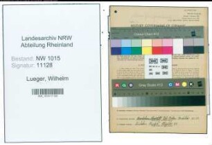 Entnazifizierung Wilhelm Lueger , geb. 27.05.1906 (Baecker)