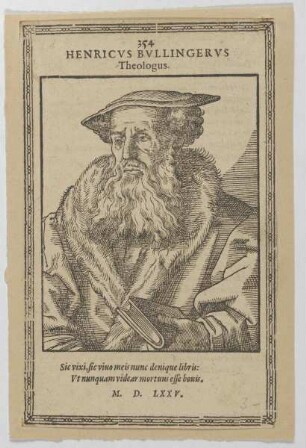 Bildnis des Henricvs Bvllingervs