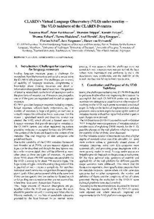CLARIN’s virtual language observatory (VLO) under scrutiny - the VLO taskforce of the CLARIN-D centres
