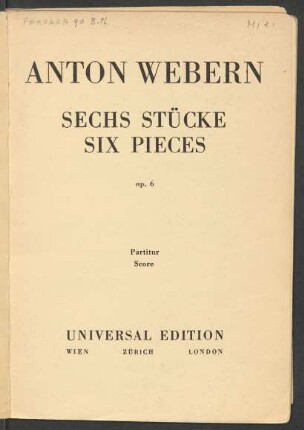Sechs Stücke : op. 6