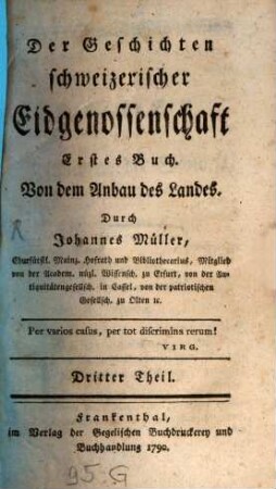 Der Geschichten schweizerischer Eidgenossenschaft ... Buch, 3. Von dem Anbau des Landes