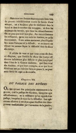 Chapitre VII. Du passage des rivères.