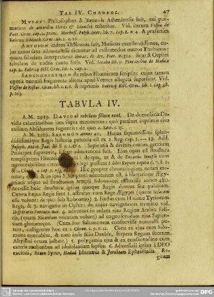 Tabula IV.