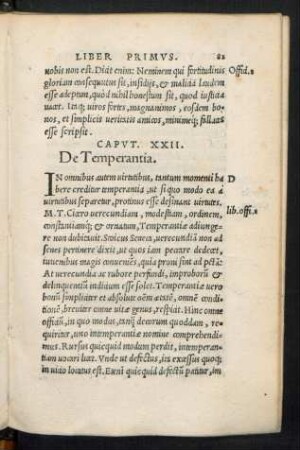 Caput. XXII. De Temperantia.