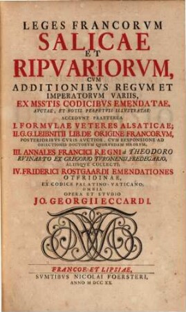 Leges Francorum Salicae et Ripuariorum