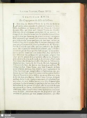 Chapitre XVII. Des Congregations des Filles de la Croix
