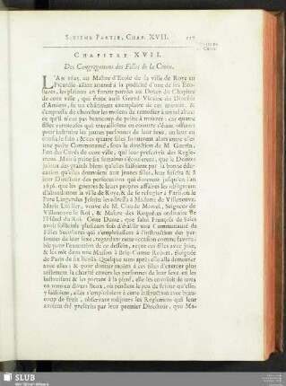 Chapitre XVII. Des Congregations des Filles de la Croix