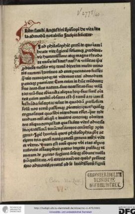 De vita beata. Add: Augustinus: De fuga mulierum; Bernardus Claravallensis: Speculum de honestate vitae