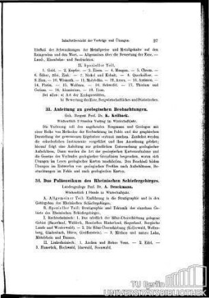 33. Anleitung zu geologischen Beobachtungen