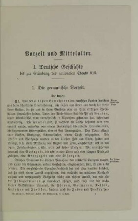 Vorzeit und Mittelalter