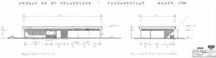 Pflaumloch: Fassadenplan, Bahnsteigseite Empfangsgeb.
