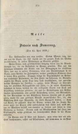 Reise von Batavia nach Samarang