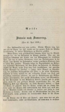 Reise von Batavia nach Samarang